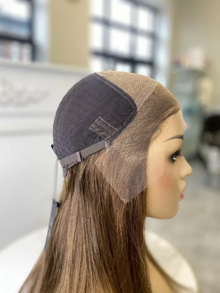 Headband Wigs Human Hair Straight Brown 30 Inch Lace Front Wigs Cuticle Alignment