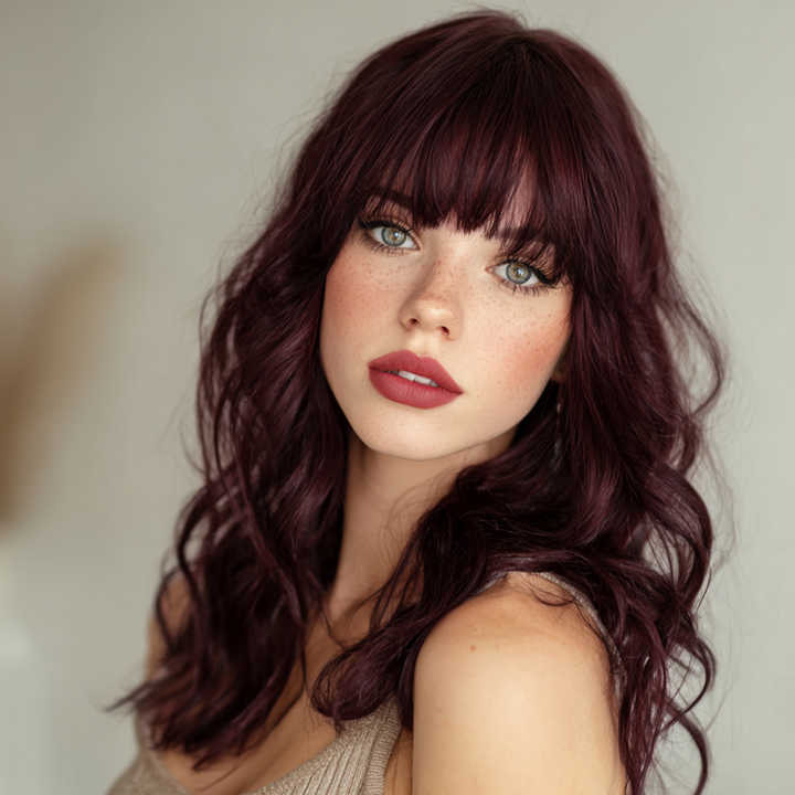 Red wig Europe and the United States fashion ladies low price wig