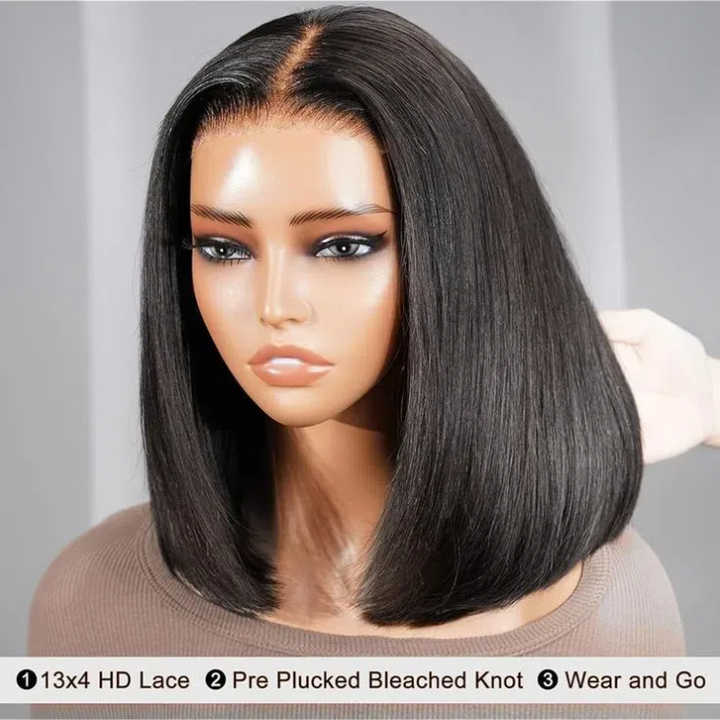 Lace Front Vietnam Raw Hair Bone Straight Short Bob Wigs Cheap Glueless Human Hair Wigs
