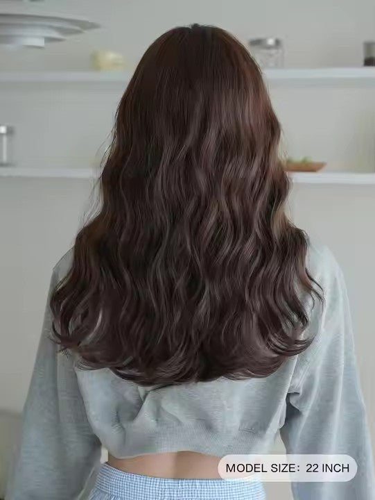 Lace Front Long Curly Light Brown Bob Wig Women Body Wave